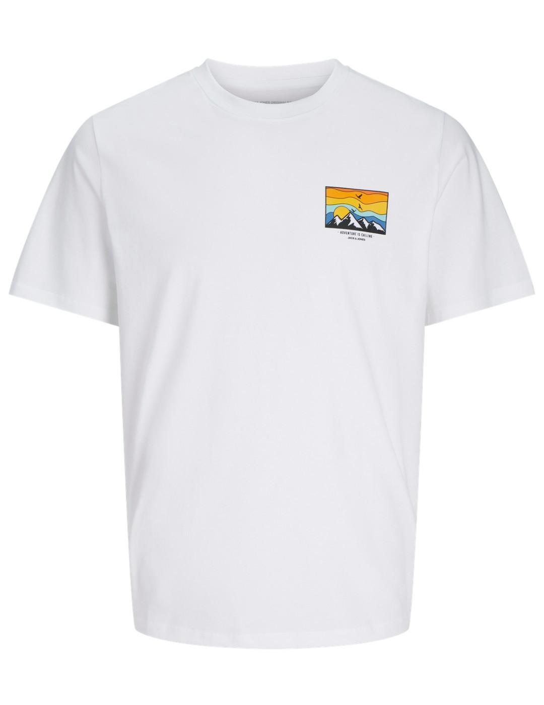 Camiseta Jack&Jones Explorer blanco manga corta para hombre