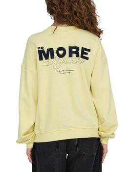 Sudadera Only Ingrid amarillo Dejavu sin capucha para mujer