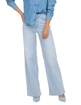 Pantalón vaquero Only Madison azul claro wide para mujer