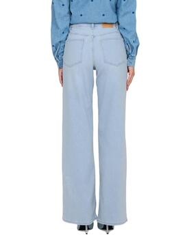Pantalón vaquero Only Madison azul claro wide para mujer