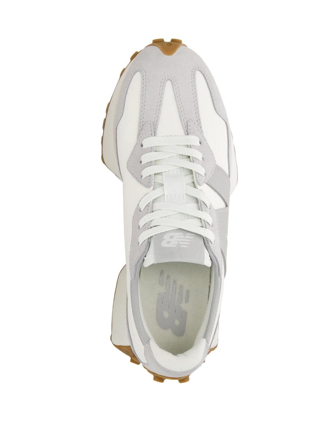 Zapatillas New Balance 327 gris y blanco unisex-Sg