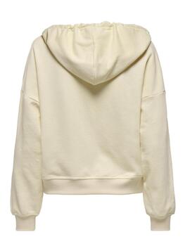 Sudadera Only Suki beige con capucha para mujer