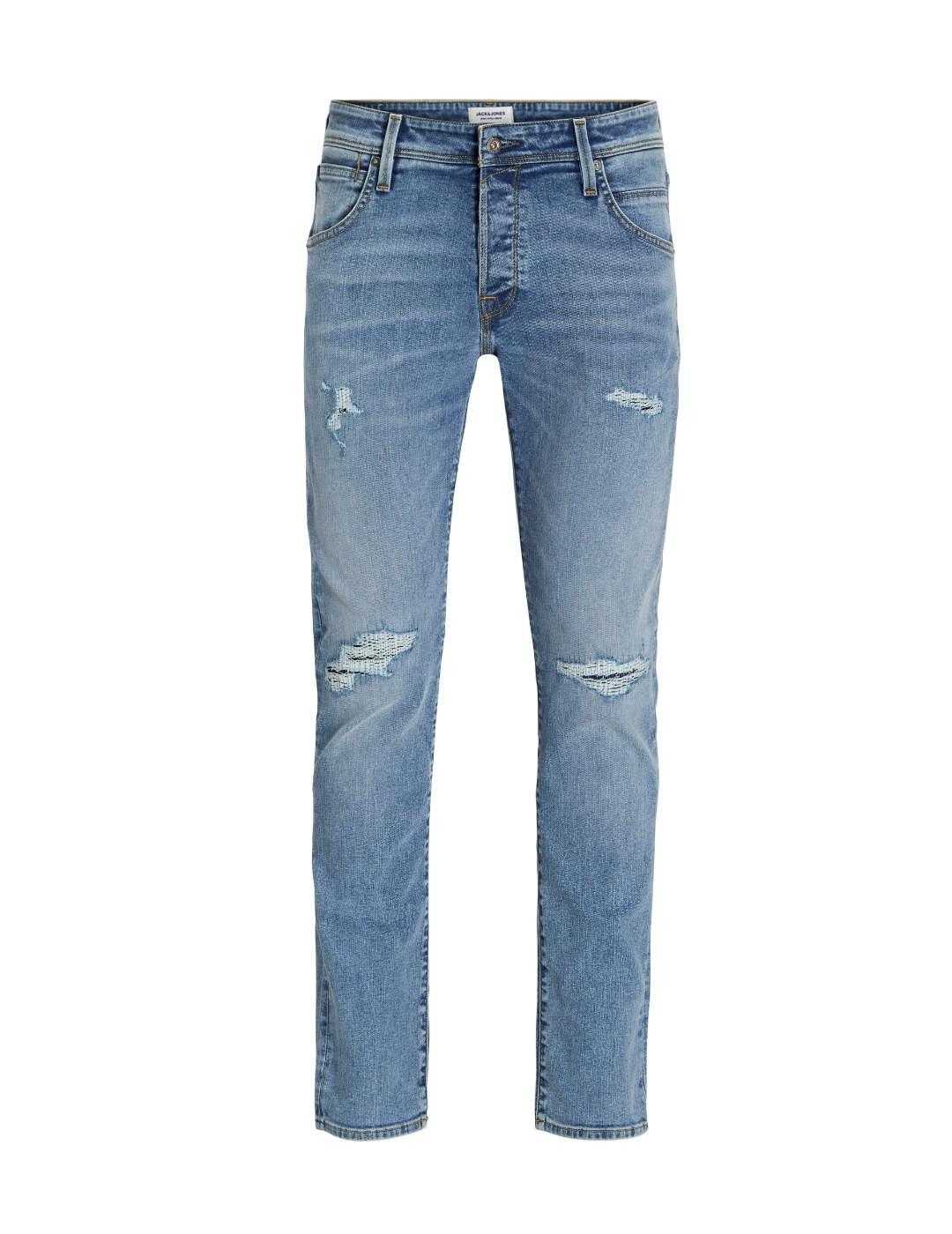 Pantalón vaquero Jack&Jones Glenn azul roto para hombre