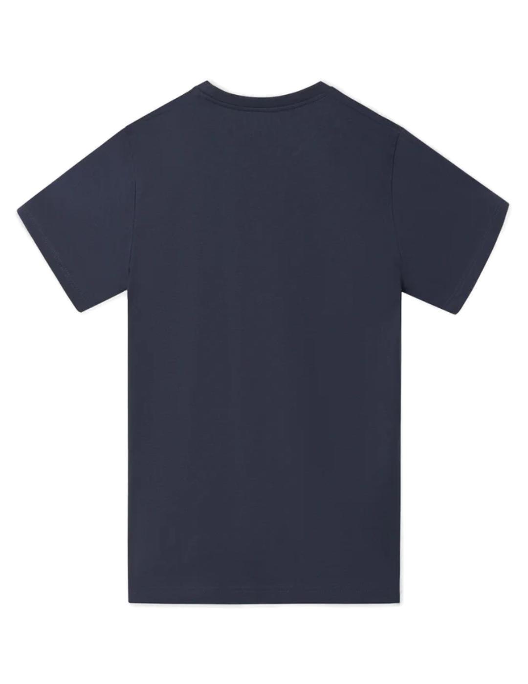 Camiseta Silbon raqueta media marino de hombre-&
