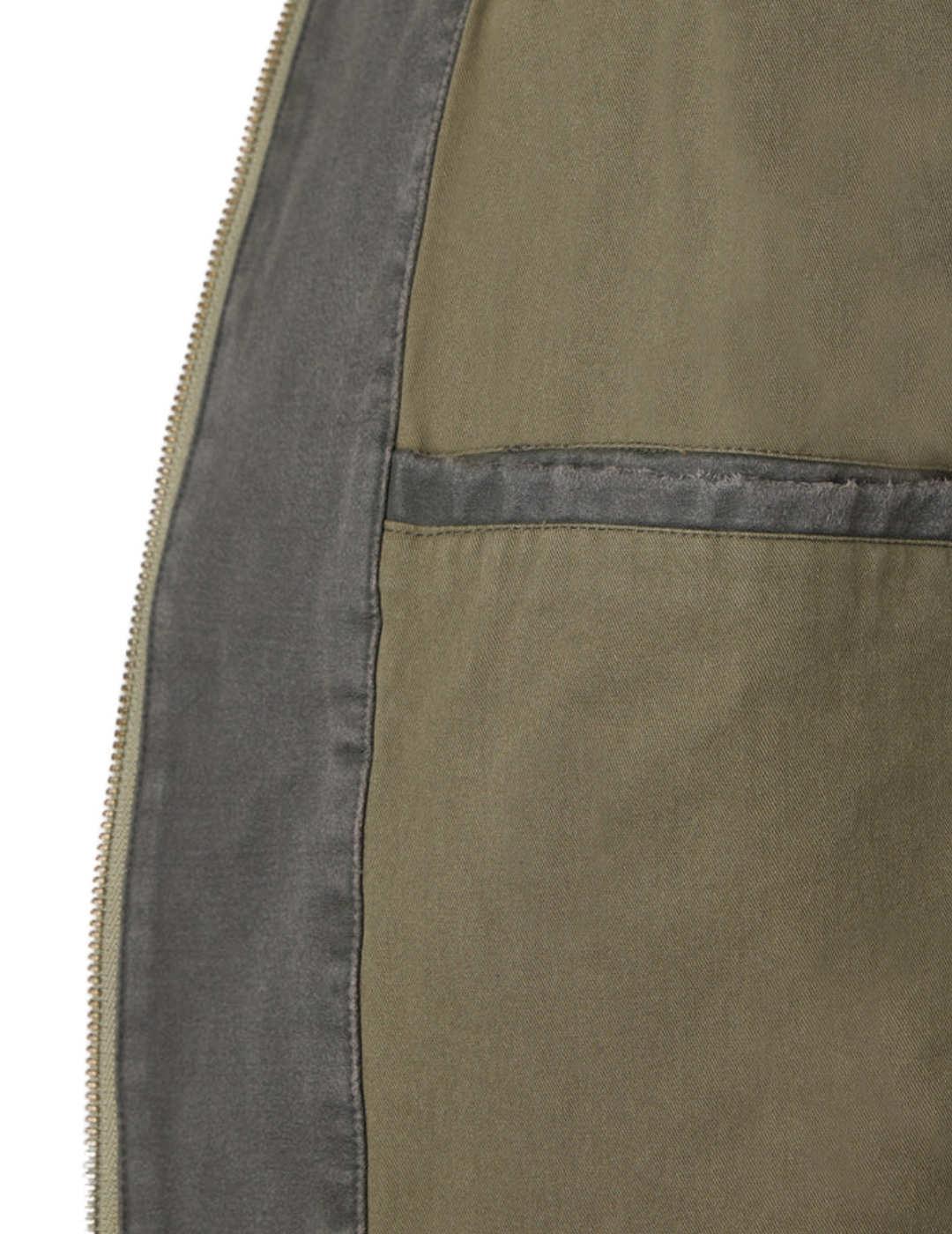 Chaqueta Silbon Clasica cuello pana verde-NG
