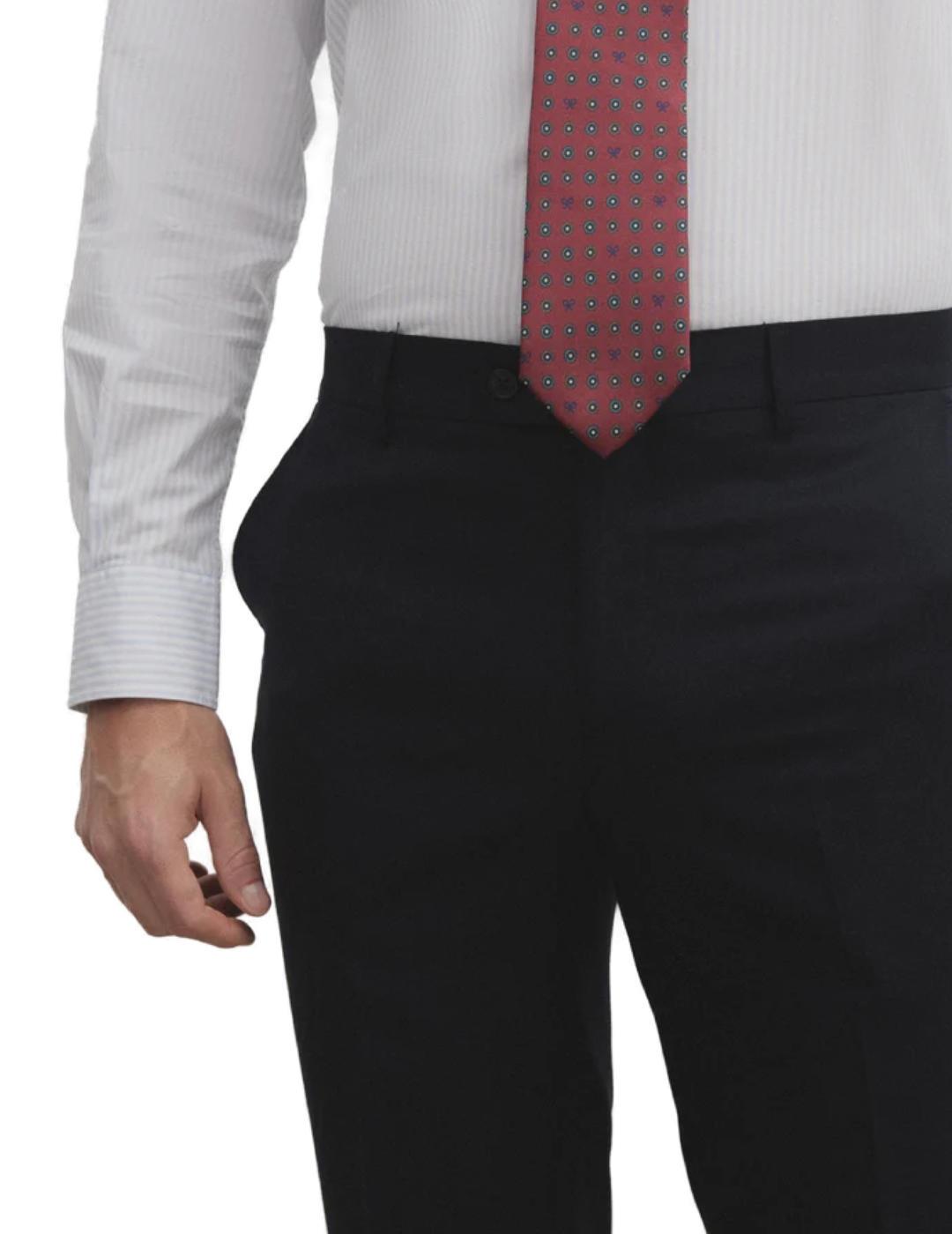 Pantalón Silbon traje stretch azul marino lana para hombre