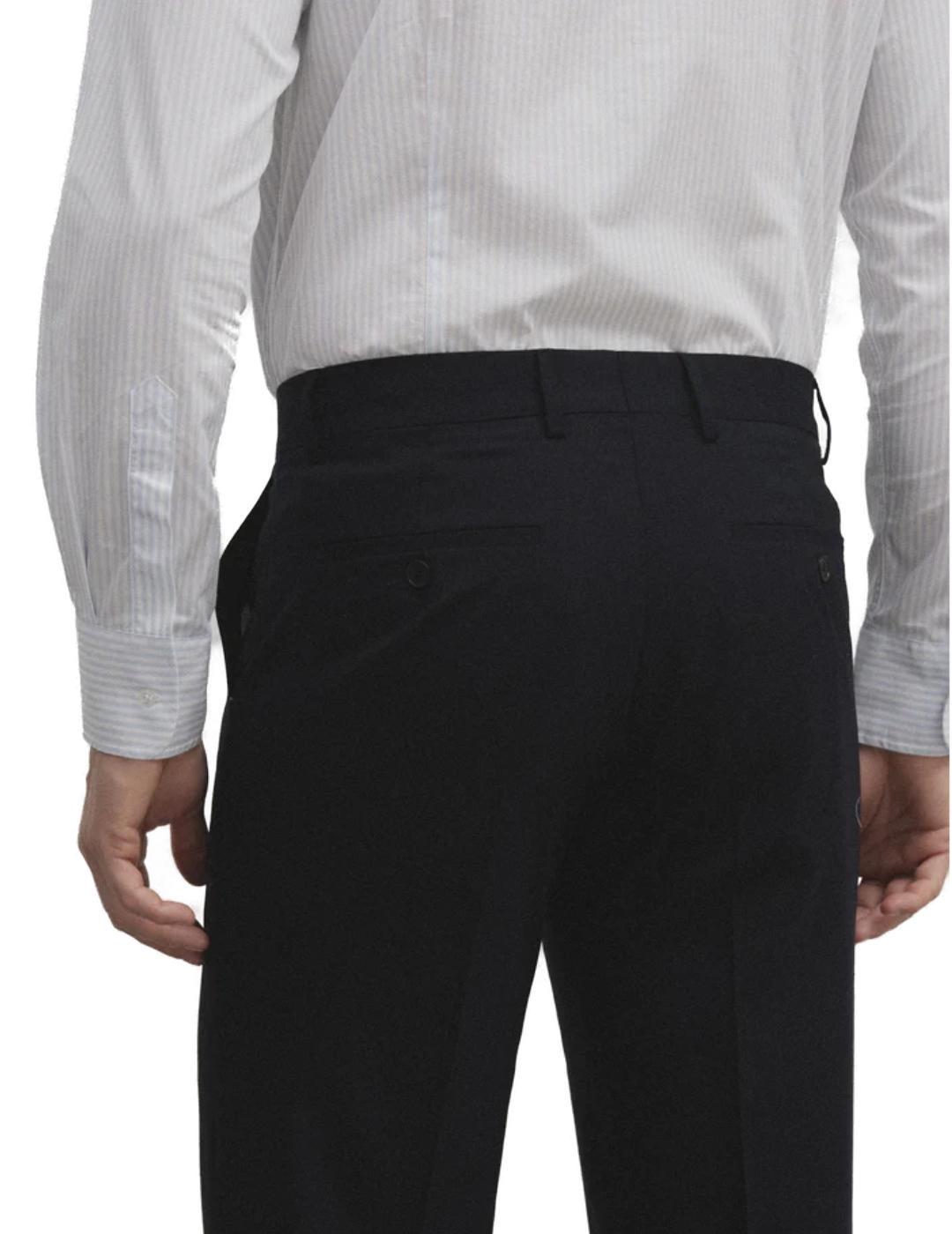 Pantalón Silbon traje stretch azul marino lana para hombre