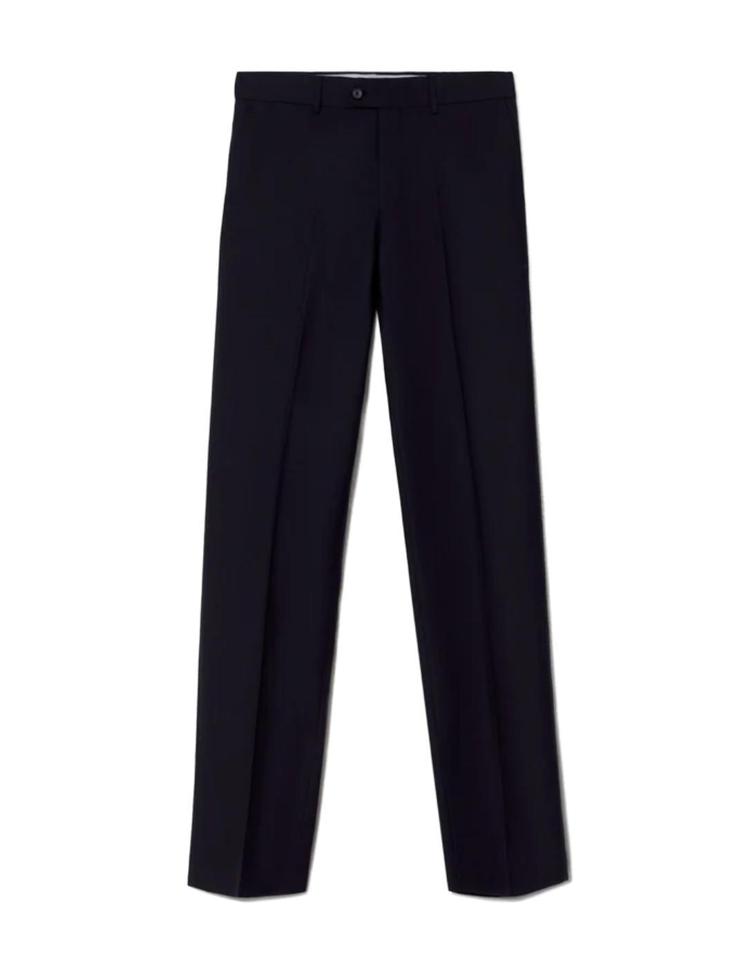 Pantalón Silbon traje stretch azul marino lana para hombre