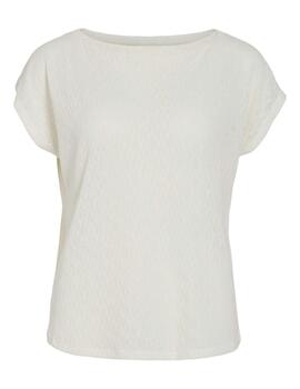 Camiseta Vila Serafina blanco roto manga corta para mujer