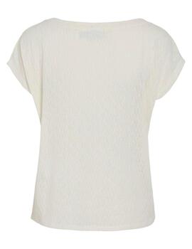 Camiseta Vila Serafina blanco roto manga corta para mujer