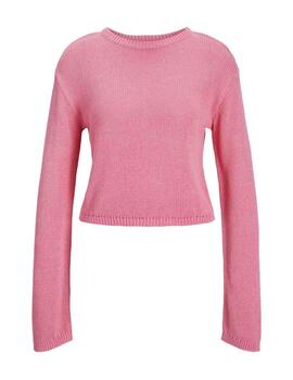 Jersey cropped JJXX Nova rosa chicle para mujer
