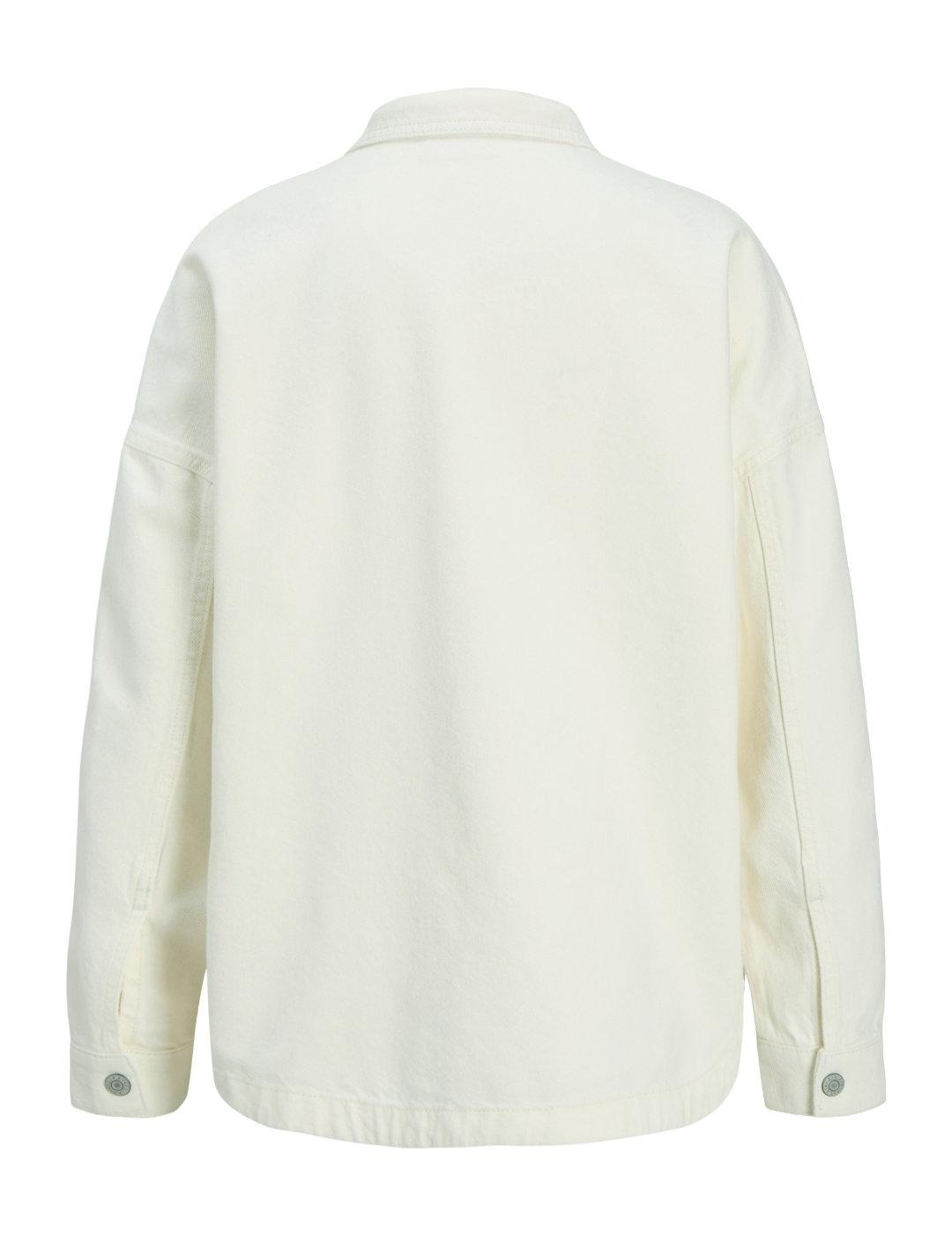 Sobrecamisa JJXX Jamila denim blanco para mujer-NG