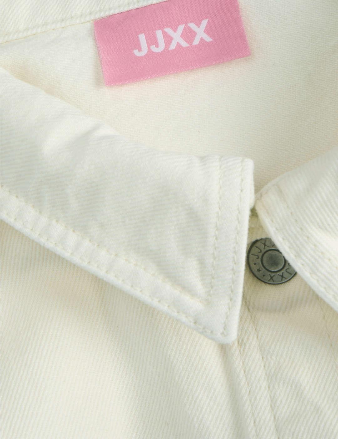 Sobrecamisa JJXX Jamila denim blanco para mujer-NG