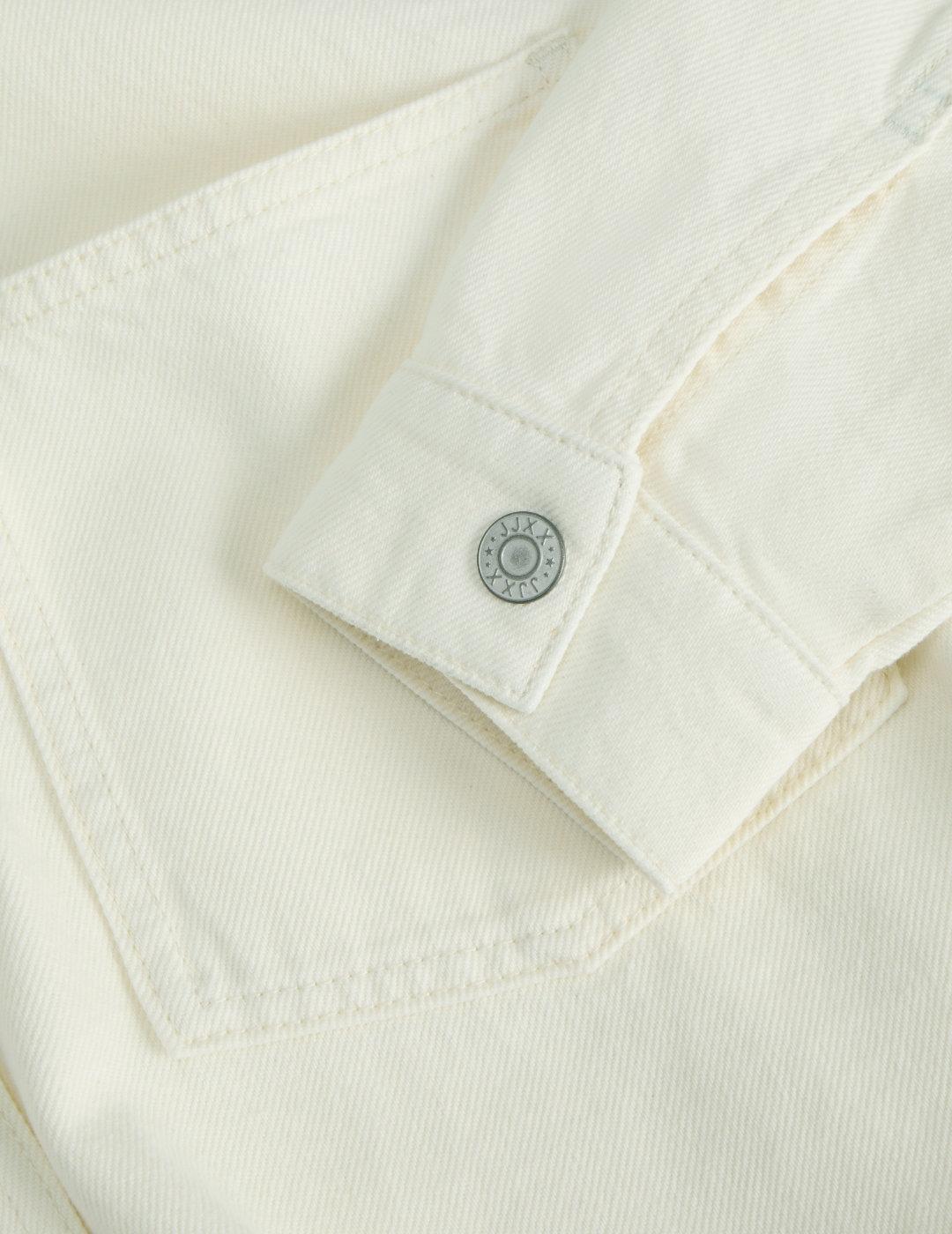 Sobrecamisa JJXX Jamila denim blanco para mujer-NG