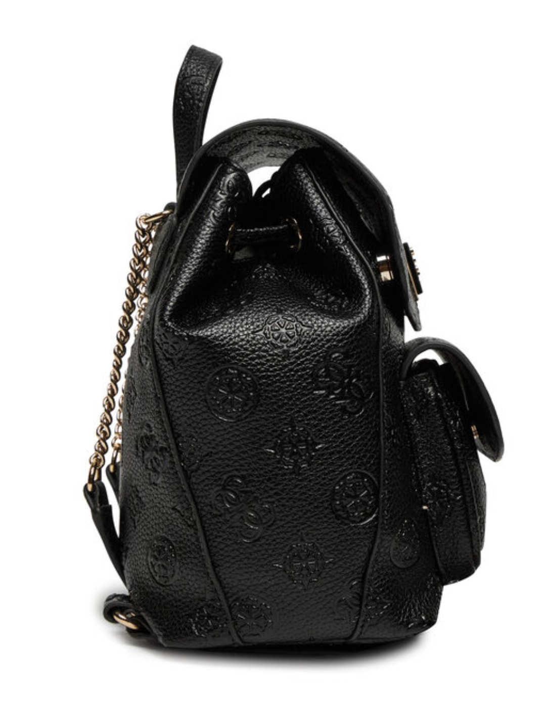 Mochila Guess Cresidia small negra logotipo para mujer