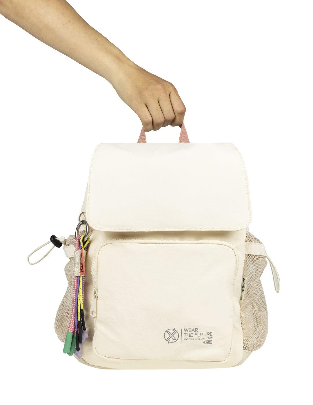 Mochila Munich Recycled crema multibolsillos unisex