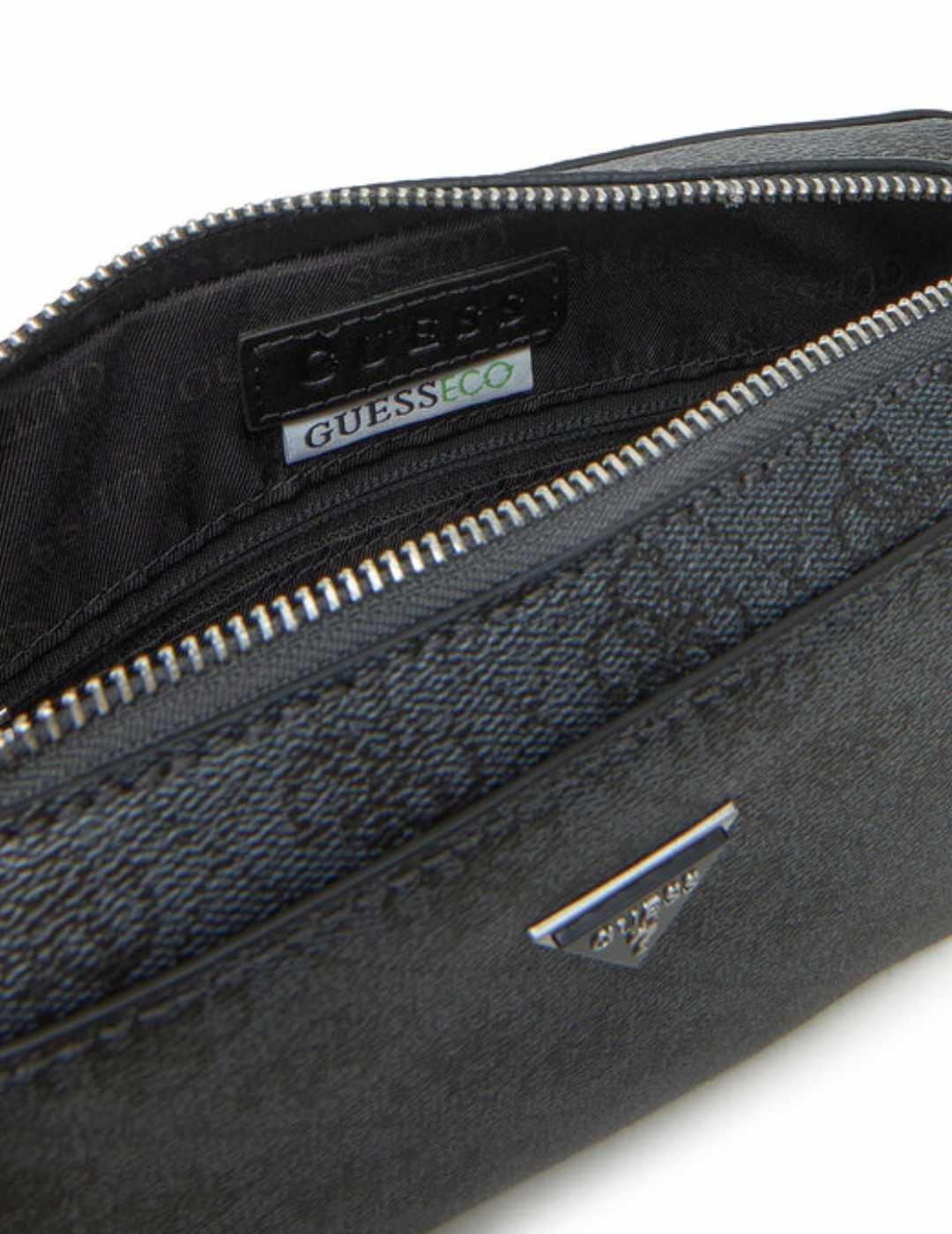 Neceser Guess Milano mini negro estampado para hombre