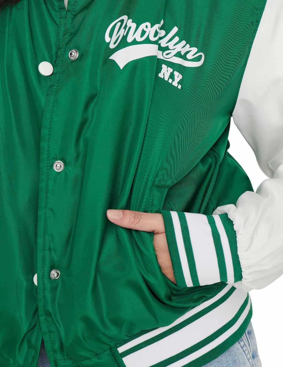 Bomber ONLY New Coleen verde para mujer-Ng