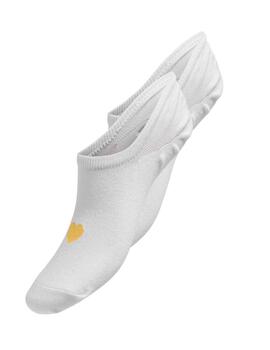 Calcetines bajos Only Elisa pack2 blanco-blanco para mujer