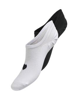 Calcetines bajos Only Elisa pack2 negro y blanco mujer