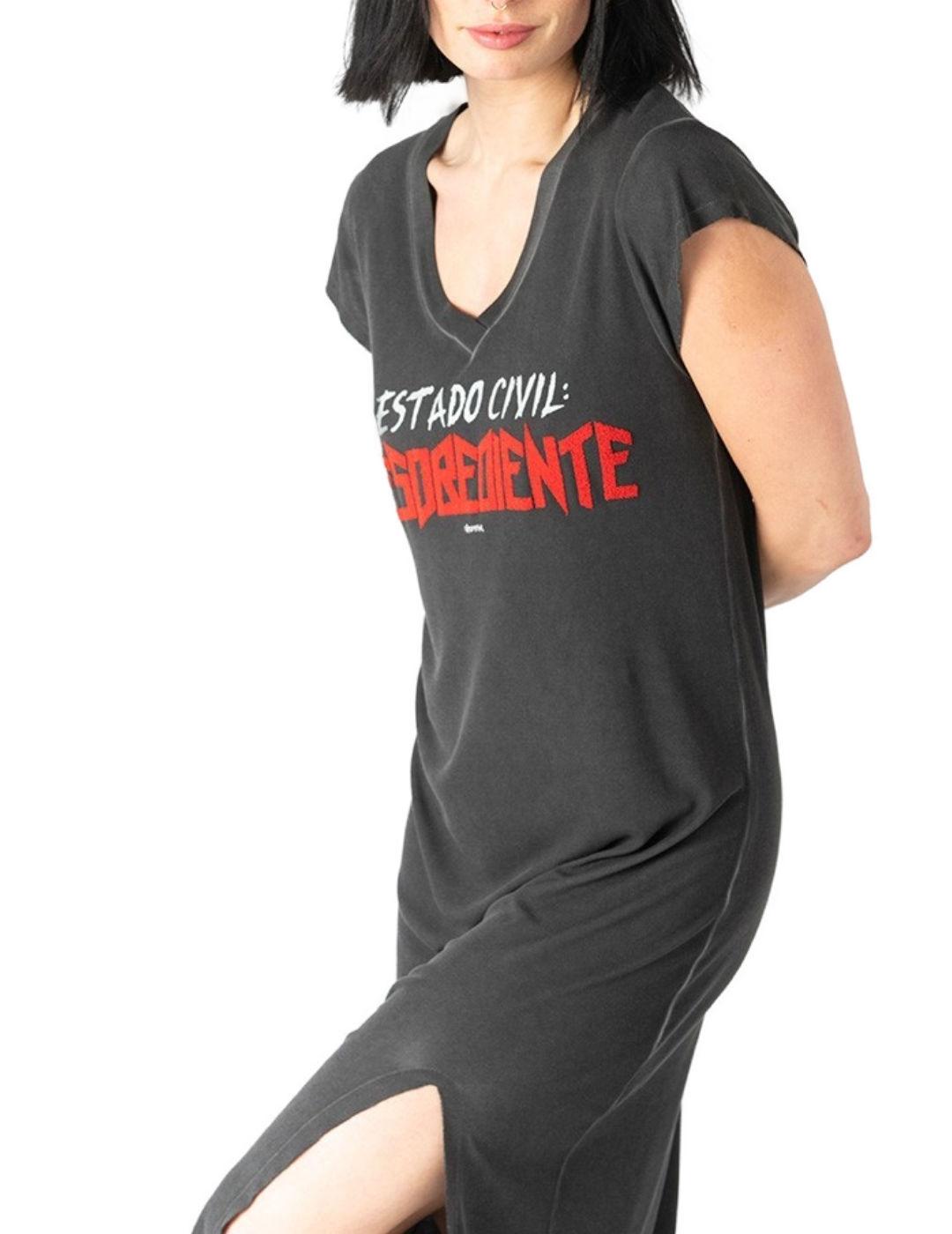 Vestido midi Animosa Estado Civil gris oscuro para mujer