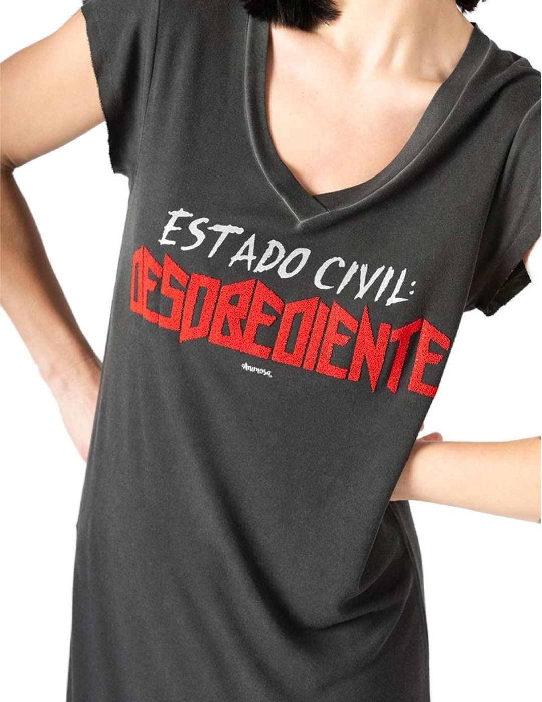 Vestido midi Animosa Estado Civil gris oscuro para mujer