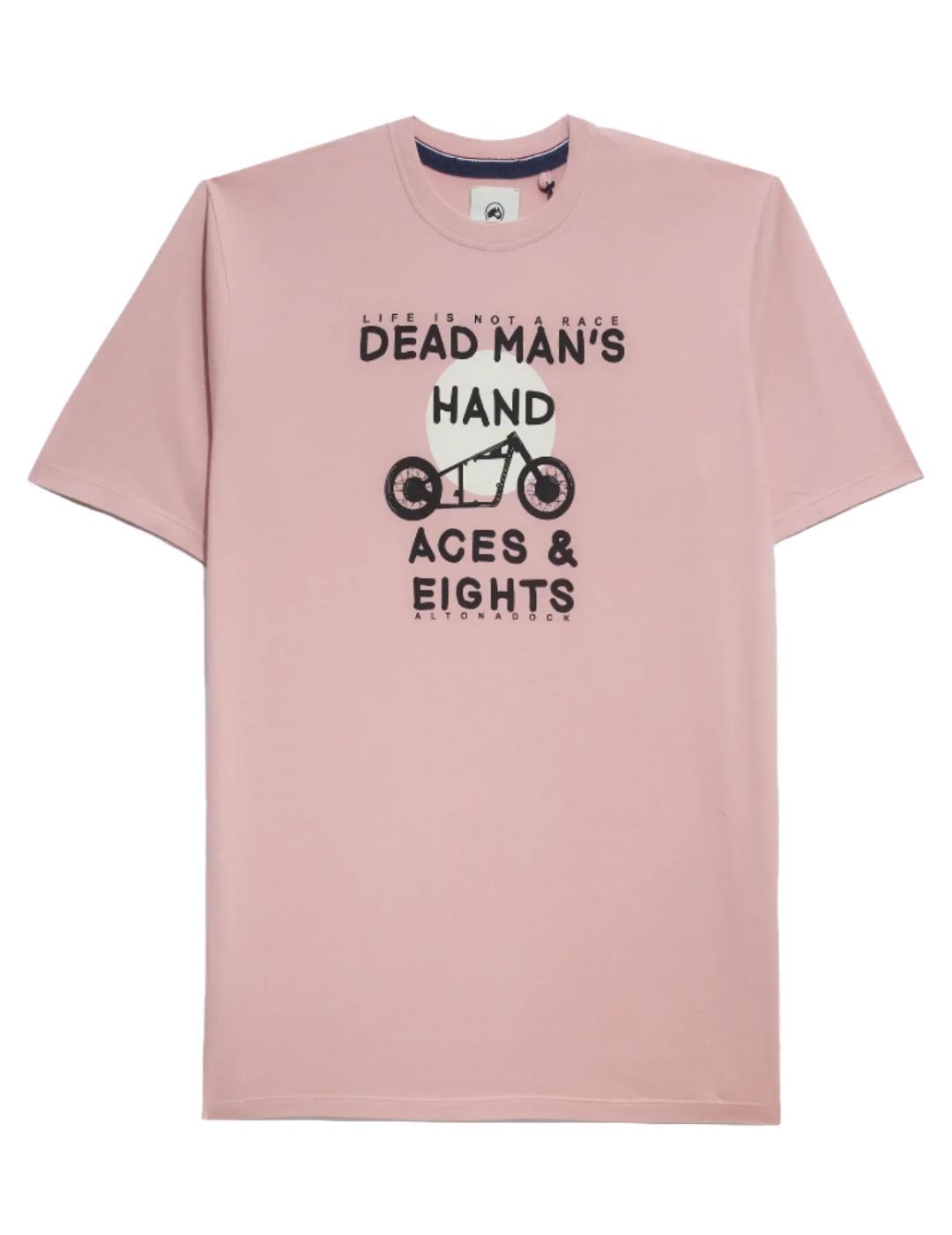 Camiseta Altonadock rosa bici manga corta para hombre