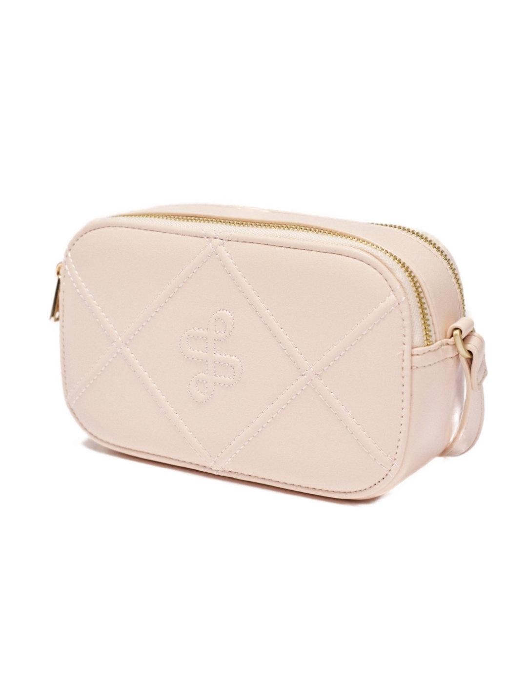Bolso bandolera Salsa beige doble cremallera  para mujer