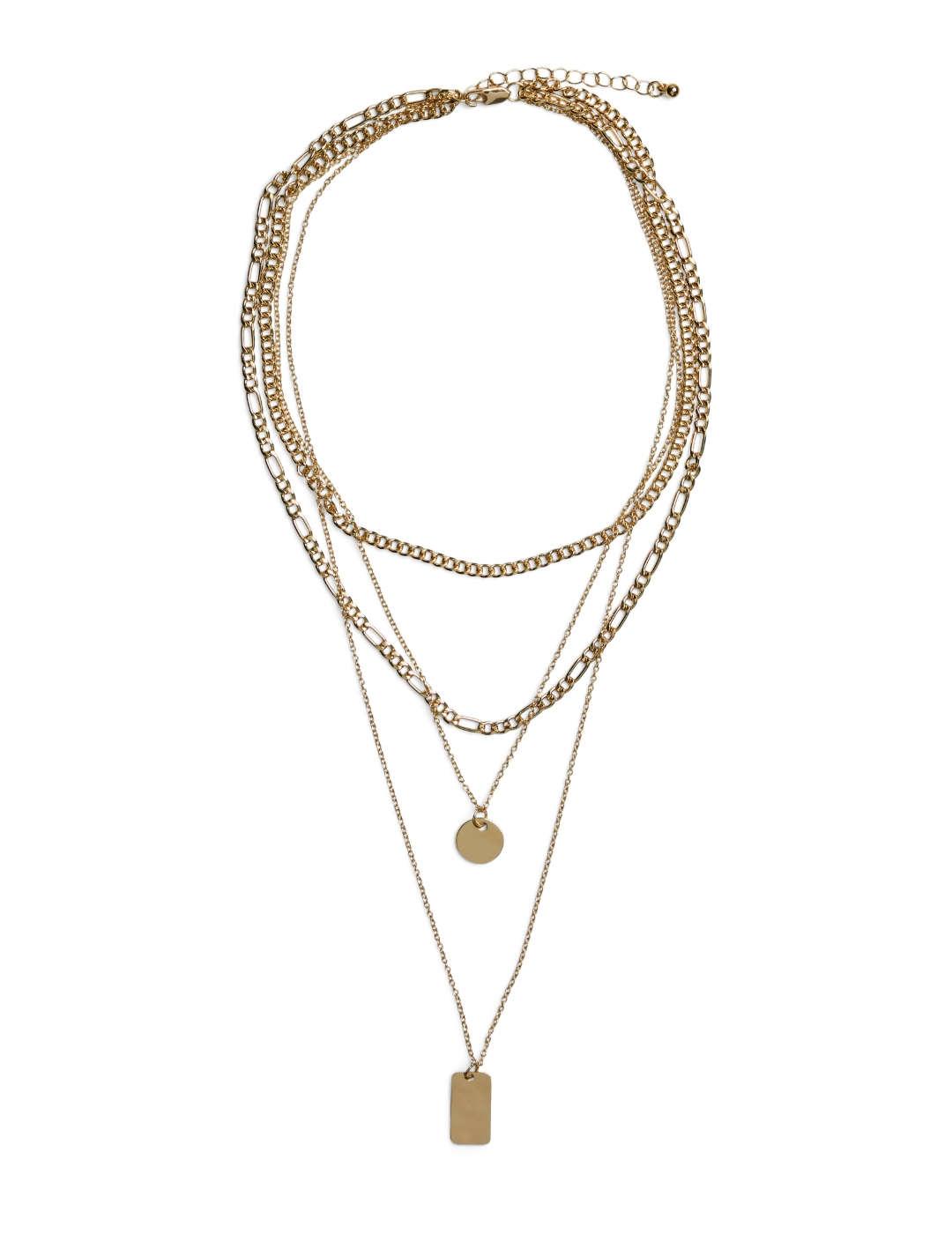 Gargantilla Pieces Cokia combinada dorada para mujer