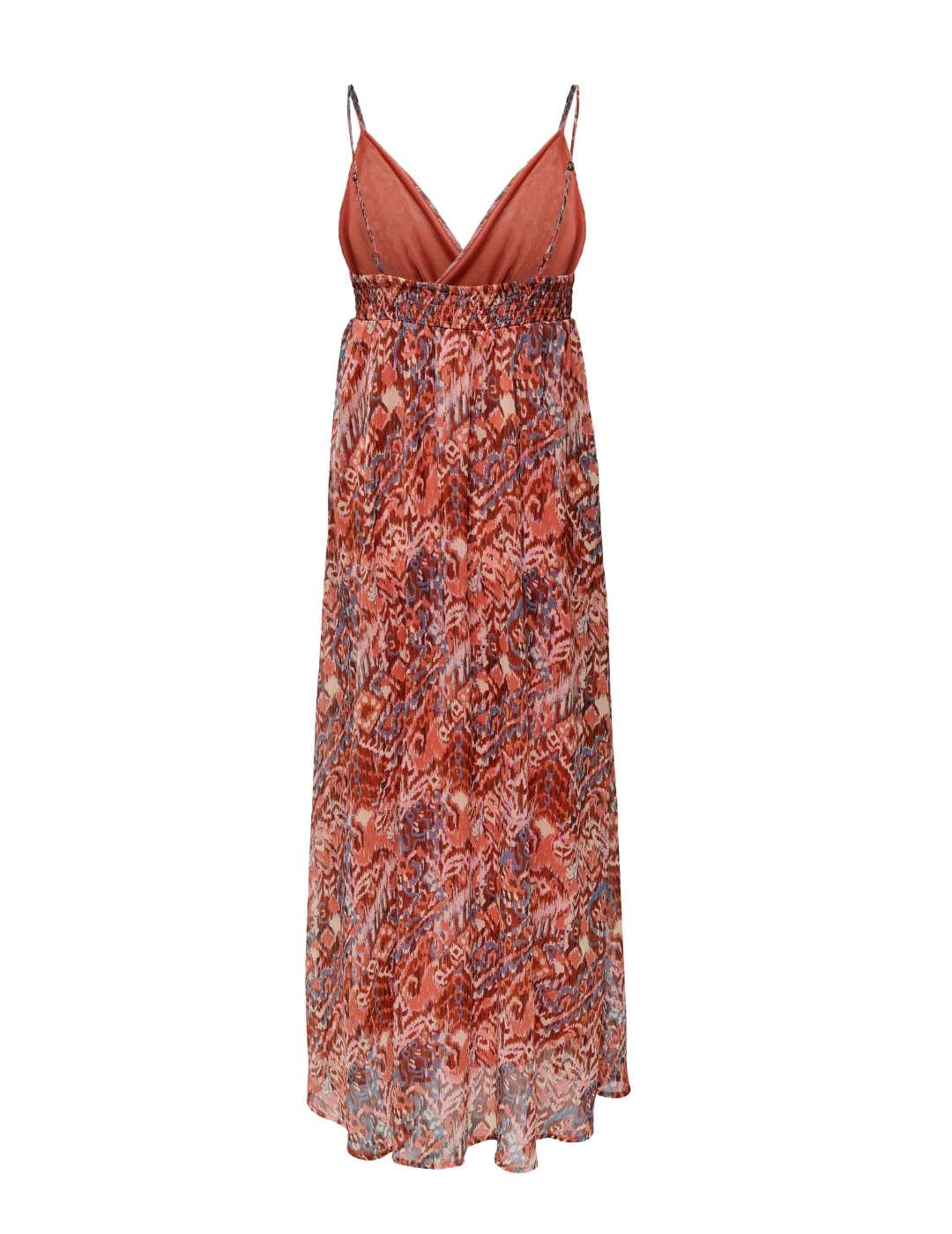 Vestido Only Vikki estampado naranja estampado para mujer