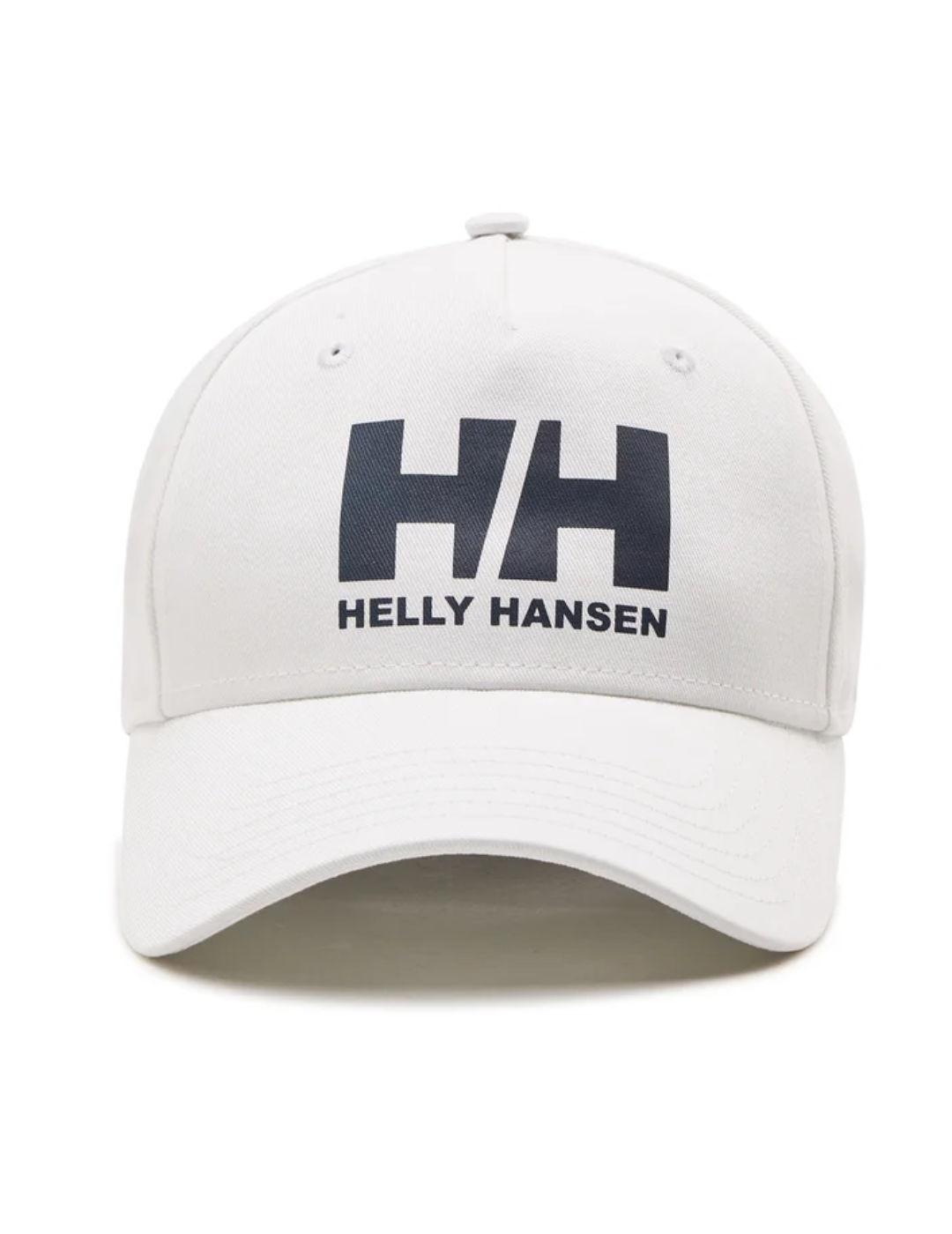Gorra besibolera Helly Hansen Ball blanca logo marino unisex