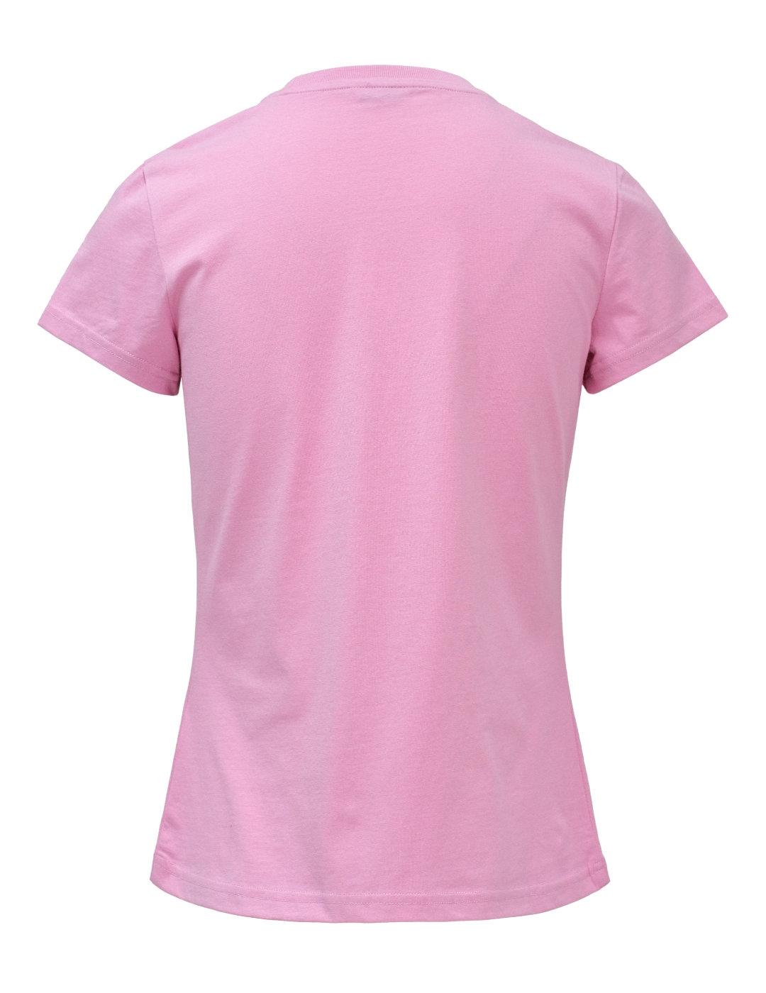 Camiseta Salsa rosa logo floral manga corta para mujer