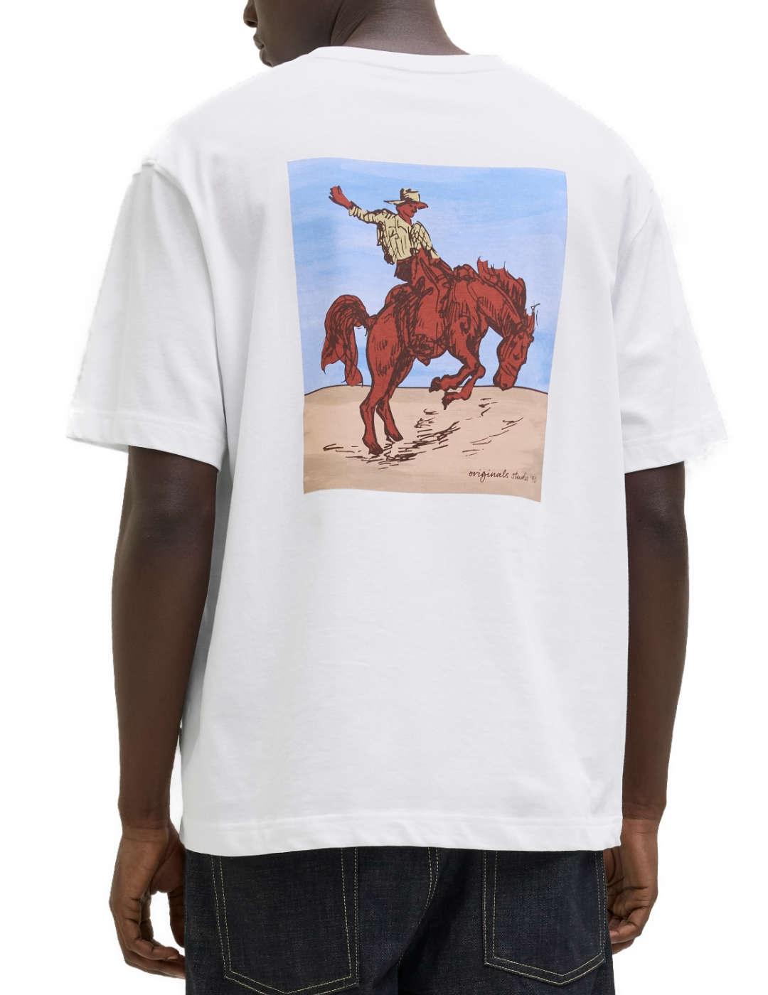 Camiseta Jack&Jones Marrakesh blanco manga corta de hombre