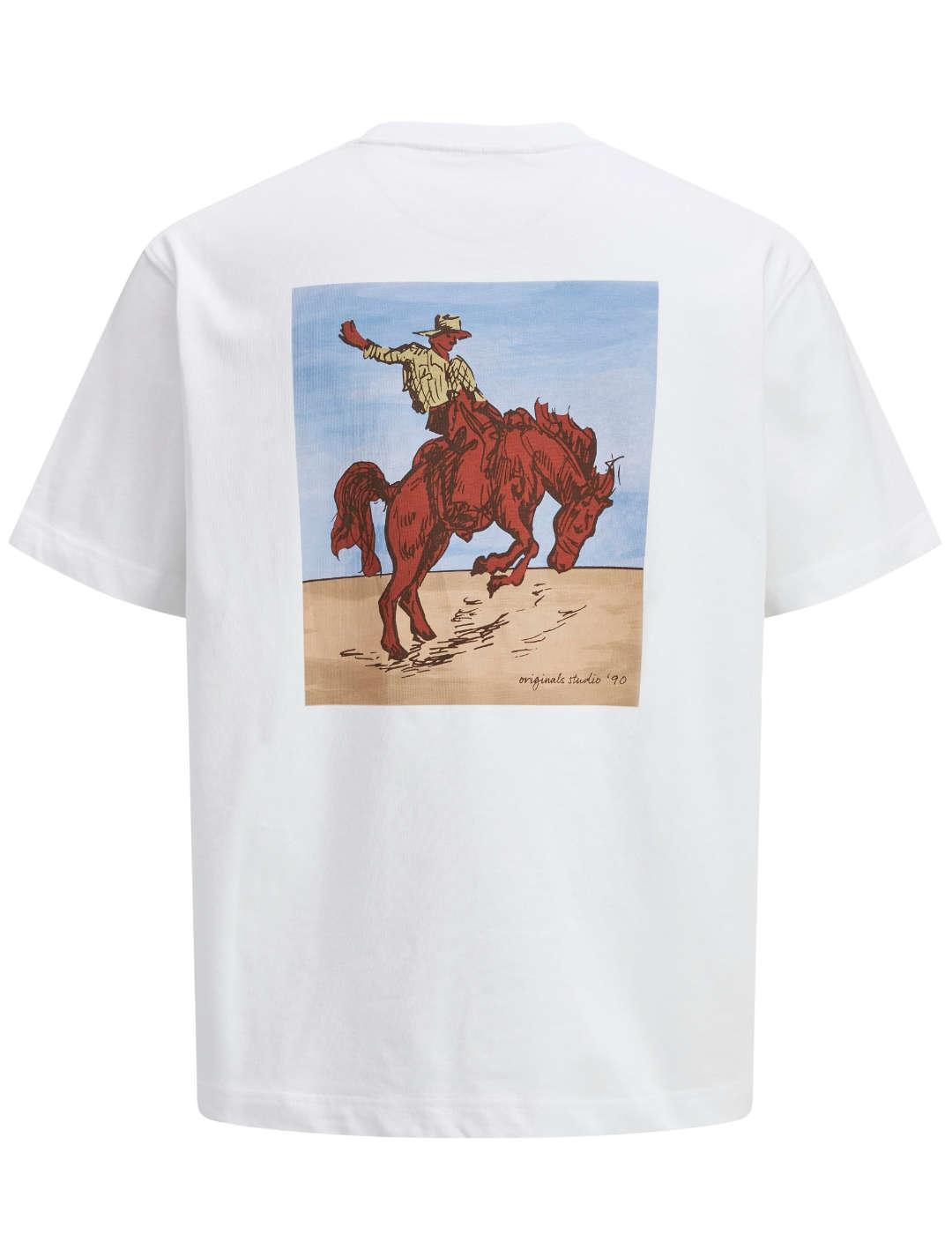 Camiseta Jack&Jones Marrakesh blanco manga corta de hombre