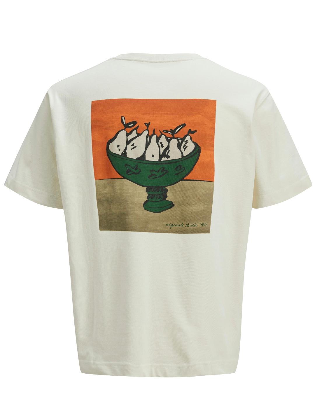 Camiseta Jack&Jones Marrakesh beige manga corta para hombre