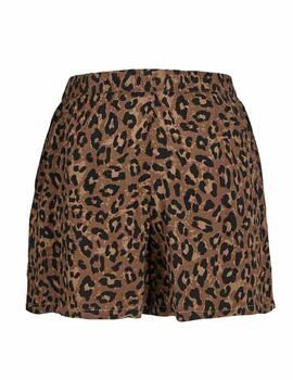 Short JJXX Mira marrón leopardo de tela para mujer