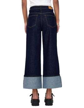 Pantalón vaquero Only Madison marino wide leg para mujer