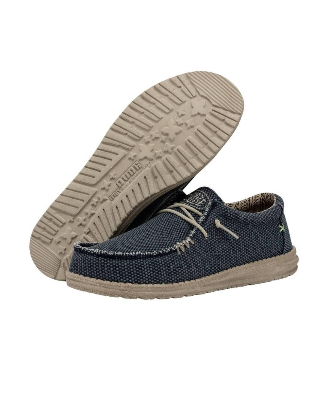 Mocasín Heydude Wally azul noche jasepado para hombre
