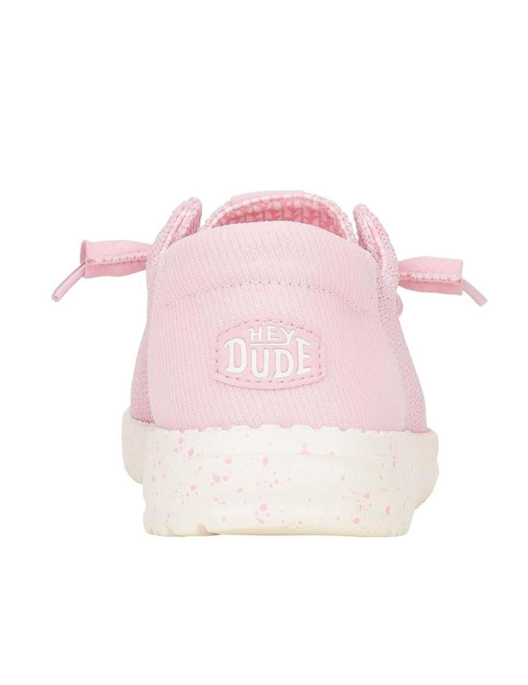 Mocasin Heydude Wendy Stretch rosa palo para mujer