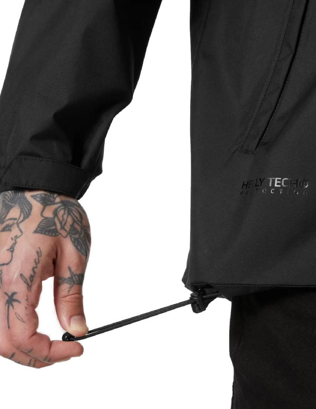 Chaqueta Helly Hansen Ervik negro impermeable para hombre