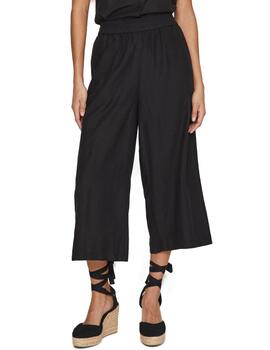 Pantalón Vila Prisilla Culotte negro de tela para mujer