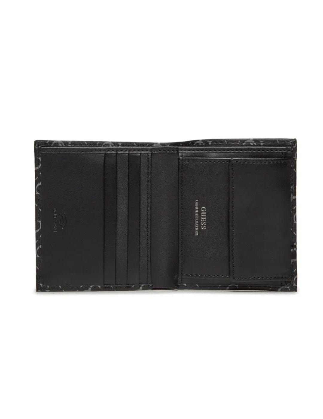 Cartera Guess Mito negra logotipo para hombre