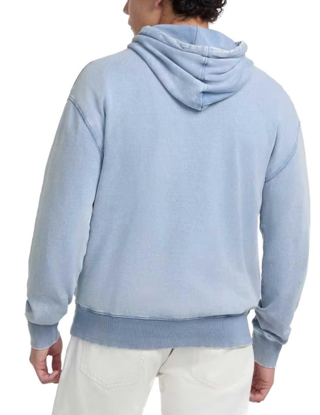 Sudadera Guess Reg azul con capucha para hombre