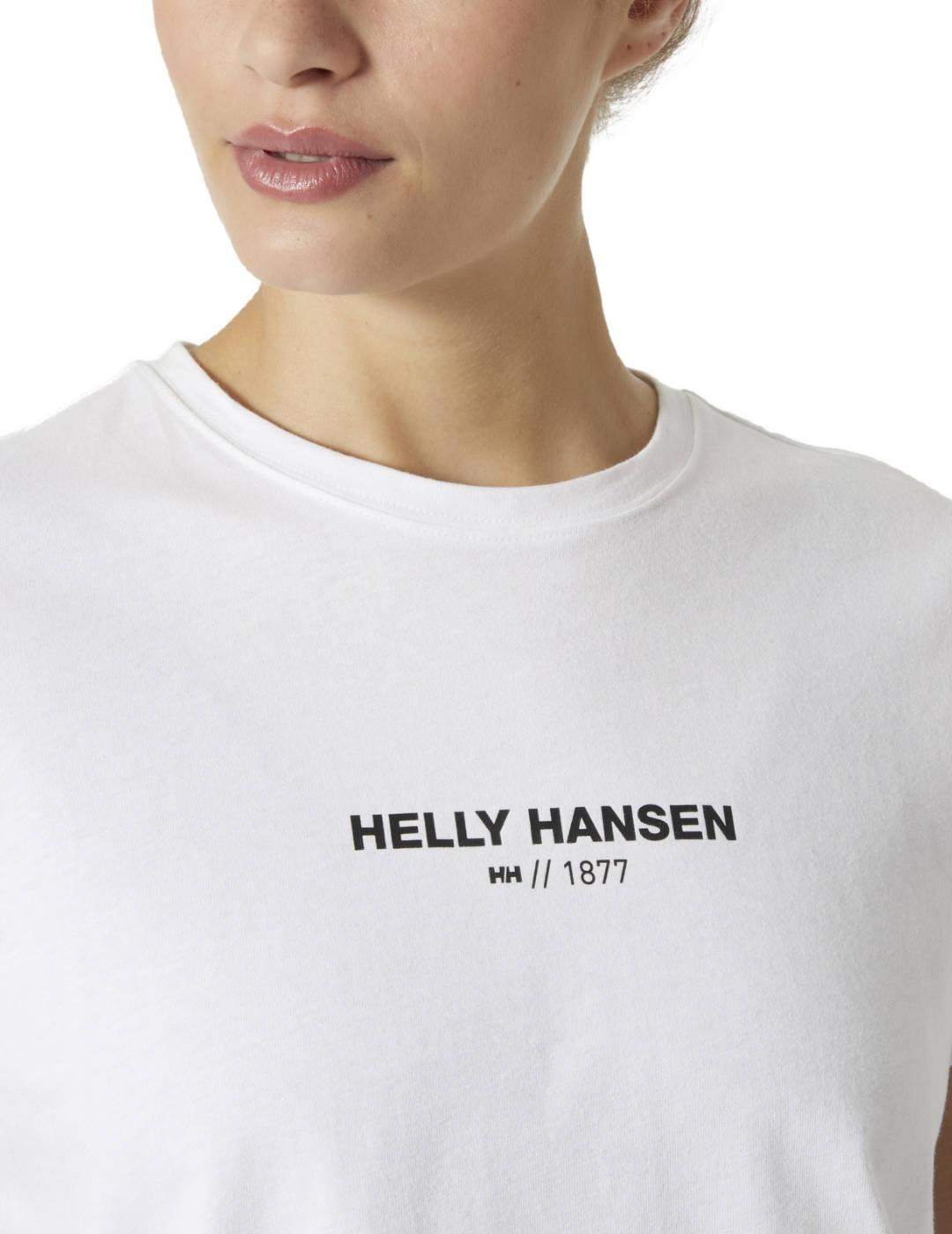 Camiseta Helly Hansen Core blanco manga corta para mujer