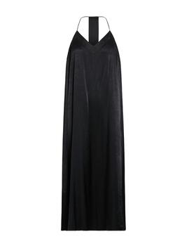 Vestido midi Vila Marelle largo negro brillante para mujer