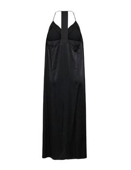 Vestido midi Vila Marelle largo negro brillante para mujer