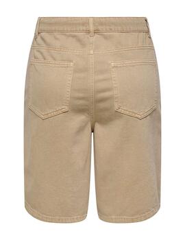 Short vaquero Only Silla camel loose fit para mujer