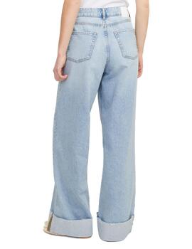 Pantalón vaquero JJXX Tokyo azul claro wide para mujer