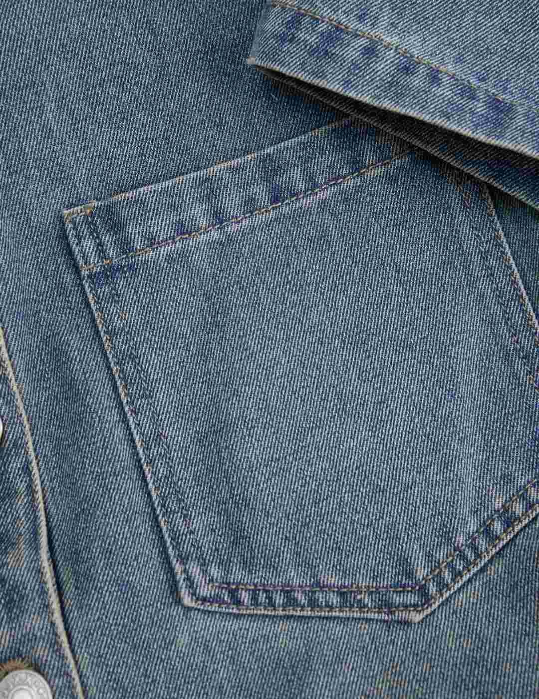 Vestido corto JJXX Mara denim azul manga corta para mujer