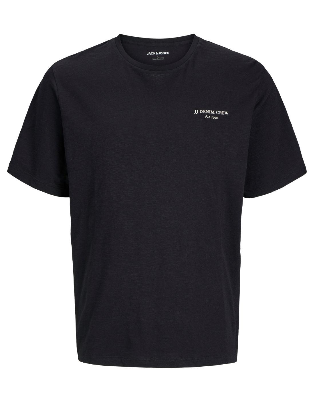 Camiseta Jack&Jones Jeff negro manga corta para hombre